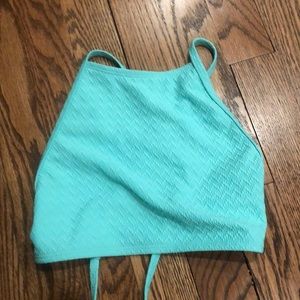 High-neck halter top bikini
